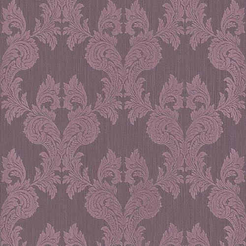 Profhome 956305-GU Textiltapet barock matt färg violett 5,33 m2