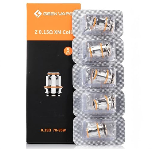 Geekvape Z0.15 XM Coil 0.15ohm (70-85W) Fit Z Fli Tank 2, Atomizer Z Fli Tank, Atomizer Z Sub Ohm Tank,L200(Aegis legend 2) kit, Aegis legend 3 kit, Aegis legend 5 kit (Z0.15 XM Coil 0.15ohm)