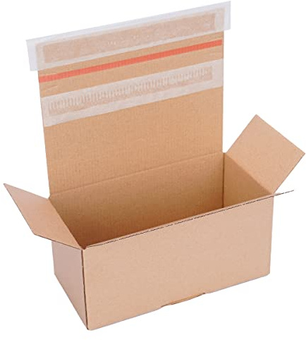verpacking Automatik Karton 195 x 95 x 90 mm VP 20 Braun [Größe und Stückzahl wählbar] Versandkartons mit selbstklebendem Deckel 40 Stück