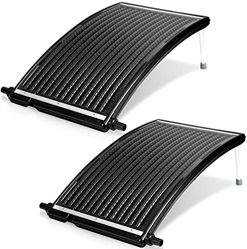 Vigevee Poolheizung Solar 2 Sets Pool Solarheizung 110 x 69 x 14 cm Sonnenkollektor Pool Anschluss 38 mm Pool Heizungen Solar für Warmwasser Schwimmbad Schwimmbadheizung
