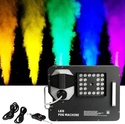 Máquina de humo Máquina de humo de CO2 Máquina de humo, 1500W 24 Led Dj Etapa Máquina de humo Iluminación de escenario Spray vertical con máquina de humo de escenario remoto