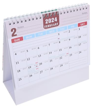 ABOOFAN Bürokalender Tischkalender Englisch Wandkalender Neujahrsmonatskalender Dekorativ Schreibtischkalender Wohnaccessoire Kalender Englisch