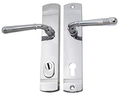 Haustür Schutzbeschlag Helena LS Chrom HS 92 mm Dr-Dr mit ZA