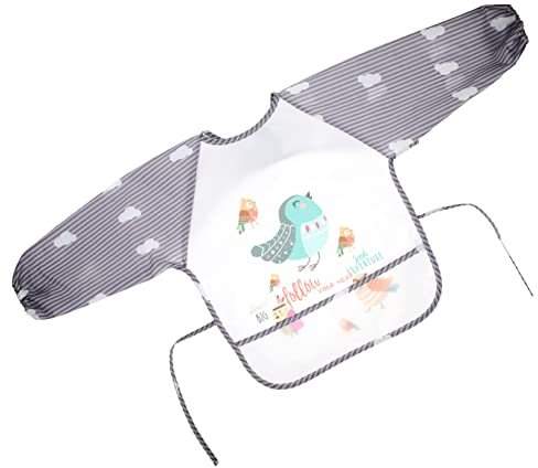 TOYANDONA 3stücke Wasserdichter Langarm- Für Kleinkinder Verstellbar Malen Und Schützt Kleidung Vor Kleckern Und Verschütten Mit Vogelmotiv