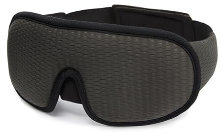 Augenmaske 3D Schlafmaske blockieren leichte weiche gepolsterte Schlafmaske for Augen Schatten Augenbund Schlafhilfesgesichtsmaske Okular angemessen Augenklappe Schlafen(Grey)
