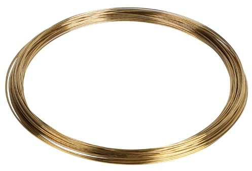 EFUTURETIME Mässingstråd för smycken, φ 1,0 mm x 20 m, mässing metalltråd, för vävning av ornament, dekoration, modellering och svetsning