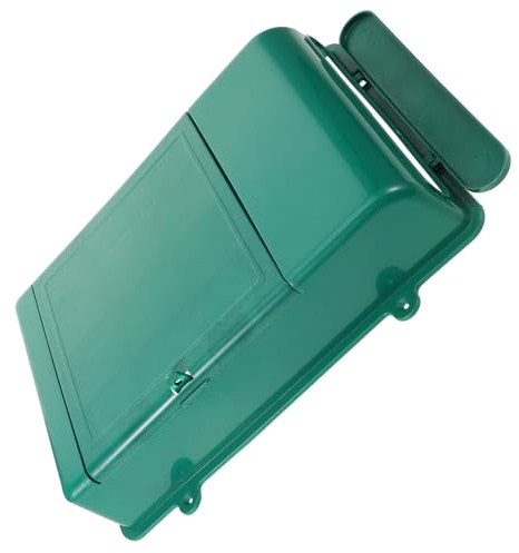 BESPORTBLE Wandbriefkasten aus Kunststoff Grün Wetterfester Außenbriefkasten mit Regenschutz Stilvolles Design für Zuhause und Wanddekoration
