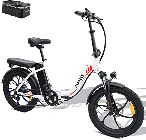 Fafrees F20 Fatbike Herren E-Bike Klapprad 20 Zoll [ Offiziell ] 36V 18AH abnehmbarem Akku für Pendeln, Damen E Bike Klappbar 250W, 25km/h Mountainbike 140kg, Ebike Citybike Bremslicht