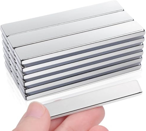 Super Strong Magnets, 60x10x3mm Fridge Magnets Strips, Muti-Use Neodymium Bar Magnets for Fridge, Small Whiteboard Magnets for Crafts, Fridge, DIY, Building, Scientific, Notice Board Magnets, 18pcs