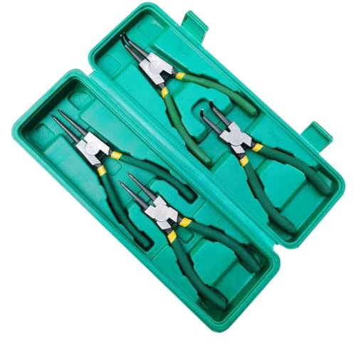 Pttnyuere Circlip Set 7 Extern Intern Gerade Gebogene Zangen Set Multifunktionales Sicherungsring Entferner Werkzeug