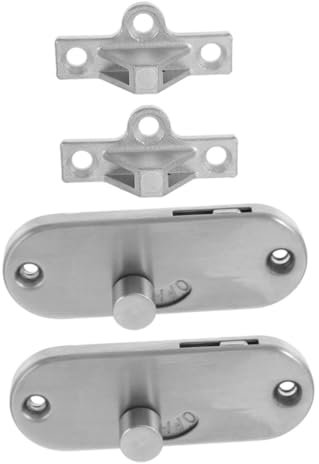 ULTECHNOVO 2pièces Serrure De Porte à Glissière Et Inoxydable Verrou De Sécurité Pour Portes Battantes Et Barn Door Facile à Installer Et Résistant Aux Chocs