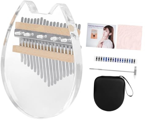 BESTonZON 1satz Transparent Kalimba Acryl Daumenklavier Mit Tasche Handgefertigtes Musikinstrument Für Anfänger Präziser Kompaktes Design