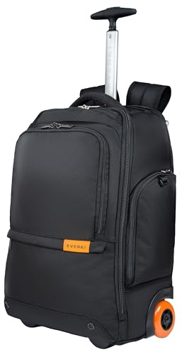 Everki 123 Laptop-Rucksack mit Rollen – Für 15,6-Laptops und 16-MacBooks, Rollrucksack für Damen und Herren, Reiserucksack mit austauschbaren Rollen, Rolltasche für Geschäftsleute