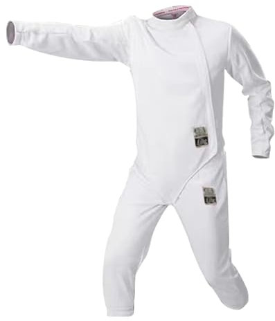 ATAPNLNMTZ Fecht Uniform 350N, 3-teiliger Fechtanzug für Florett, Degen, Säbel, Schutzanzug für Training, Rechte Hand(44)