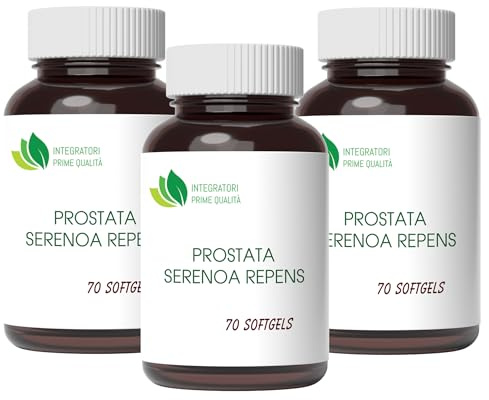 Próstata Serenoa Repens 210 Softgels con 320 mg de aceite titulado al 85% - 95% en ácidos grasos, para la próstata y las vías urinarias, 1 Softgel al día