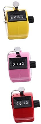 Toddmomy Compteur Numérique pour Sport et Comptage Couleur Aléatoire Manuel à 4 Chiffres en Plastique, Pack de 3 Pièces Facile à Utiliser Réinitialisation Zéro, Design Simple et Pratique