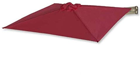 Housewares Sun Parasol Umbrella Garden Wall Mounted Cantilever,Aluminium 7ft / 210cm,Folding,Telescopic,Outdoor Recreation for Courtyard/Garden/Terrac (Red)