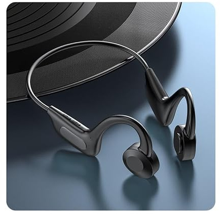 DEJIN 2025 NEW Bone Conduction Headphones, Open Ear Wireless Headphones 15H Playtime, Bluetooth 5.2 Waterproof Sport Headphone Suitable for Running,Cycling, Outdoor Sports (Black)