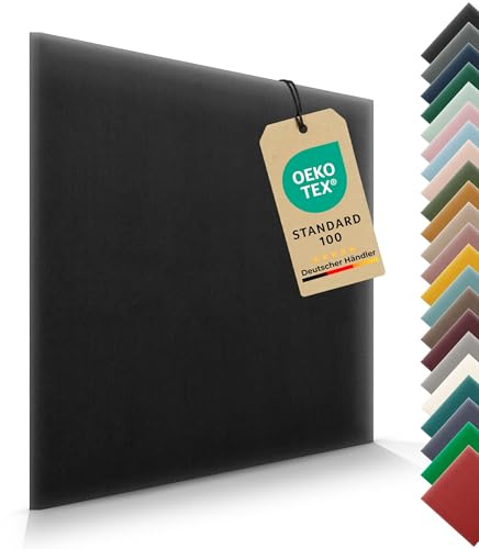 VELUYA Wandkissen Wandpolster Quadrat – Samt, Polsterpaneele 40 x 40 cm, Polsterplatte, Oeko-TEX, Made in EU, Schwarz M01