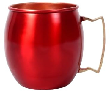 Red Mug 16 oz, Large Copper Mug with Big Comfortable Handle, Perfect for Office Home and Gifting