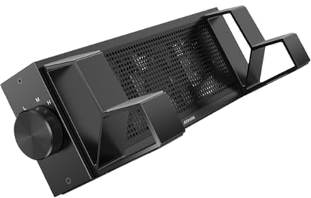 HOMSFOU Adjustable Laptop Cooler Stand RGB Fans, 3-Speed Notebook Cooling Rack for Heat Dissipation, Practical Radiator for Gaming and Home Use