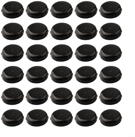 30 Pack Wrought Iron Chair Leg For, Round Outdoor Furniture Foot Protectors for Metal Patio Chairs, PP Plastic Floor Savers with Silent Sliding Glides, Garden Tip(Black)