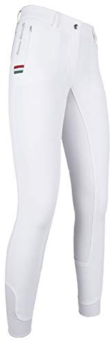 HKM 10417 LG ridbyxor Basic Italy, damridbyxor silikonhelbesatt, dam 17–48 Weiß 48 EU