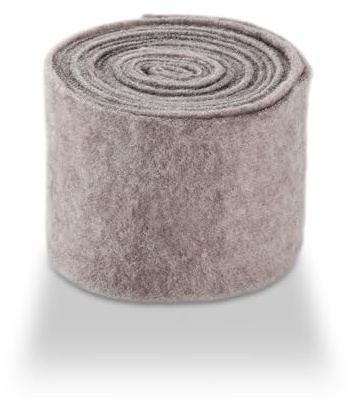 Hochwertiger & Widerstandsfähiger Filz – Breite 15cm / Länge 5m - Topfband/Bastelfilz/Wollfilz – Große Farbauswahl – Dehnbar & Druckelastisch – Tischdekoration Ostern/Weihnachten (Schlamm)
