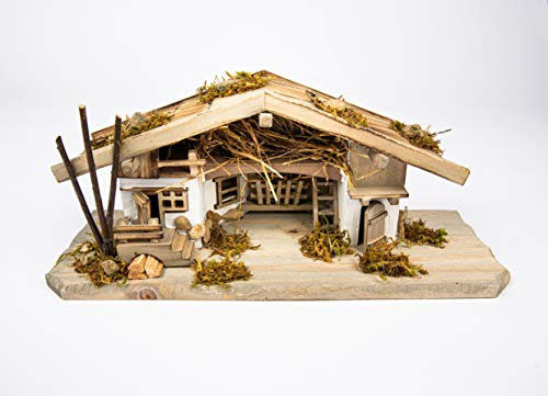 Garten und Holztrends Weihnachtskrippe Krippe Krippenstall Weihnachten Tischkrippen Krippenfiguren (W20)