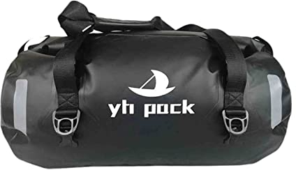 Wasserfeste Reisetasche Duffle Bag, Seesack, Sporttasche, Rucksack, Dry Bag, für Bootsfahrten, Motorradfahrten, geeignet fürs Jagen und Camping strapazierfähiger Trocken-Schutzbeutel, 80L, Schwarz