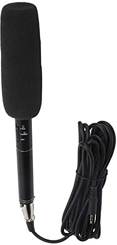 Microphone à Main, Microphone D'interview à Condensateur Directionnel, Haute Sensibilité, Interface XLR, Mini Microphone Reporter Portable pour Réunions, Voix(Noir)