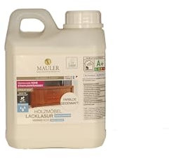 Mauler Klarlack Farblos Seidenmatt Lacklasur 0,5L Kinderspielzeugnorm NF EN 71-3 Schutz gegen Flecken, Abnutzung, Fett, … Für Holzmöbel, Tisch, Spielzeuge.