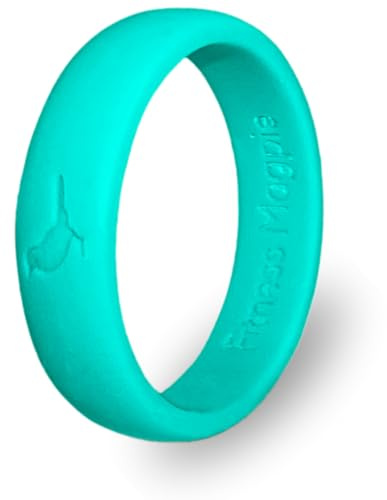 Comfortable Womens Silicone Ring, Modern Wedding Rings for Women, Hypoallergenic, Breathable, Non-Toxic, Flexible & Safe for Your Fingers, Outdoor Activities, Sports, Extreme Adventures. Sky Blue