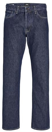 JACK & JONES Regular fit jeans RDD Royal RE 328 avslappnad passform jeans, Mörkblå denim, 29W / 32L