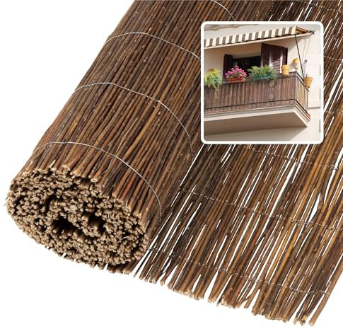 Jardinion Tappetino in salice 90 x 300cm, Recinzione in Vimini Come Protezione Privacy per Balcone, Adatta Anche per Giardini e terrazze, Recinzione in Vimini al 100% Facile da Montare