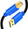 Cable de impresora USB 2.0 a USB B de 10 m, cable para impresora de cable HP, Canon, Lexmark, Epson, Dell, Xerox, Panasonic, escáner (10 m)