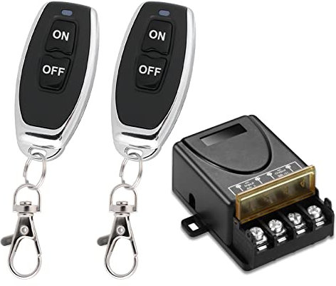 Interruttore radio da 433 MHz, AC 220 V, 30 A, senza fili, con 2 trasmettitori, interruttore di controllo remoto, per elettrodomestici, pompe, macchine agricole, luci, serrature a rulli