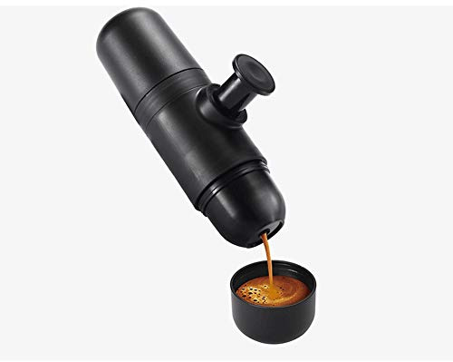 FLBT Machine à café - Mini Machine à café Manuelle Portable à Piston Semi-Automatique adaptée à la cafetière de Voyage à Domicile Noir Needed
