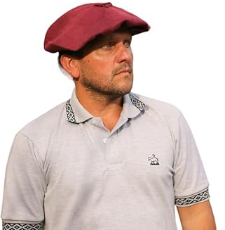 Boina tradicional gaucha. Tejida a mano con hilo de algodón. Diseño fabricado en Argentina., burdeos, Talla única