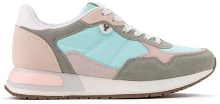 Yumas Zapatilla Sneaker ARAFURA Caqui para Mujer con Cierre de Cordoneras. Talla 37