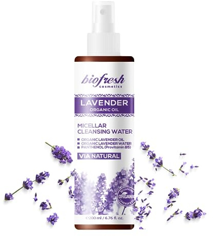 Agua micelar limpiadora con aceite de lavanda orgánico Lavanda 200ml