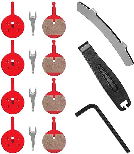 4 Pairs Bike Brake Pads, Bicycle Disc Brake Pads Compatible for SRAM Avid Ball Bearing 5 Mechanical BB5 MTB Brake Pads, Compatible for Merida Duke for Mountain Bike Ebike (with 3 Installation Tools)