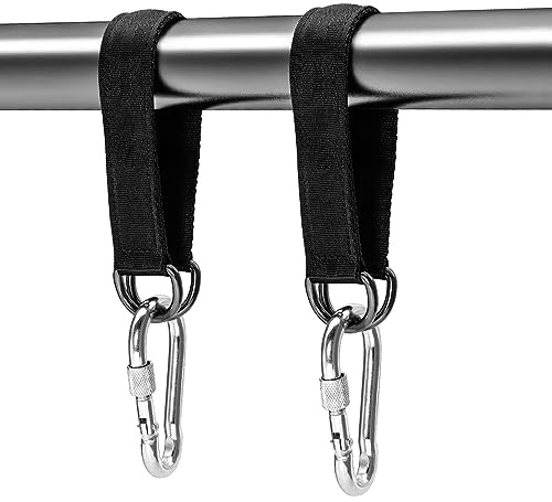 2 Stück Hängematte Befestigung,Baumschaukelgurt Schaukel Aufhängung,Nylon Tragbares Schaukel Kit Reißfestem Aufhängung Hanging Gurt mit 2 Karabinern und 2 D-Ringen für Schaukel Hängesessel