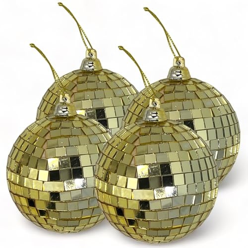 MIJOMA Set di sfere a specchio da appendere: sfera da discoteca, palline per albero di Natale e decorazione per la casa, decorazione natalizia e decorazione per feste per un'atmosfera elegante (8 cm