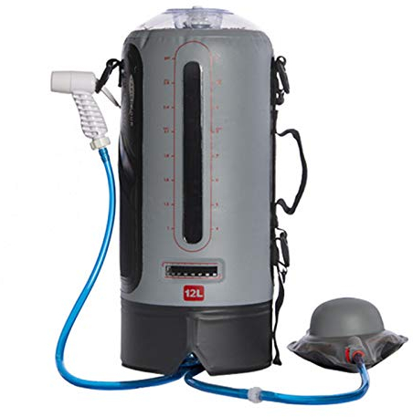 YIWENG Wassersack Faltbarer Wasserbehälter 12L / 20L Tragbarer Camping-Duschtasche Wassersack mit Luftpumpe für den Außenbereich,tragbare Duschtasche