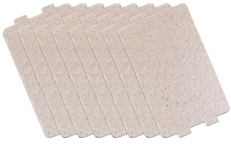 8 coperture per guida d'onda per microonde, foglio universale in mica, piastra in mica per forno a microonde, accessorio di ricambio per riparazione (11,6 x 6,6 cm)