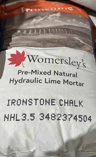 Womersleys Ironstone Heritage Lime Mortar Chalk Pre Mixed Natural Hydraulic Lime and Sand 25kg Bag