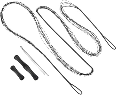 PATIKIL Bogenschnur-Ersatz mit Bogenschnur-Fingerschützern für AMO Traditionelle Recurve-Bogenschnur
