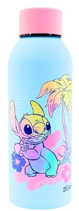 Disney Stitch Bouteille Réutilisable, Impression 3D, Bouteille D'eau en Acier Inoxydable pour Filles, Bouteille de Voyage, Capacité 500 ML