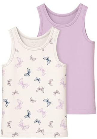 Name IT Mädchen Nmftank Top 2P Jet Stream Butterfly Noos, Jet Stream, Numeric 110 EU